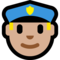 Police Officer - Medium Light emoji on Microsoft